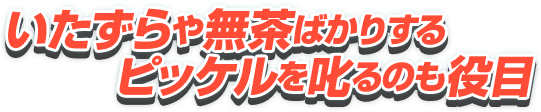 いたずらや無茶ばかりするピッケルを叱るのも役目